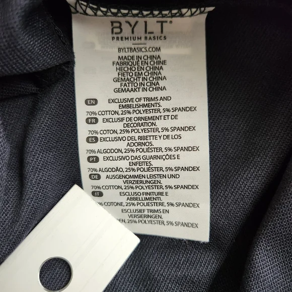 BYLT Lux Basics Golf Long Sleeve 1/4 Zip Polo Men's Large Navy Blue Perform NWT - Picture 7 of 11